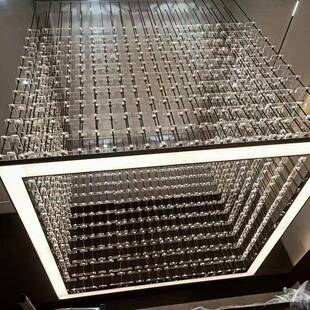 现代酒店工745程吊灯非标晶艺术水创意灯宴吊会灯厅售楼部圆盘大