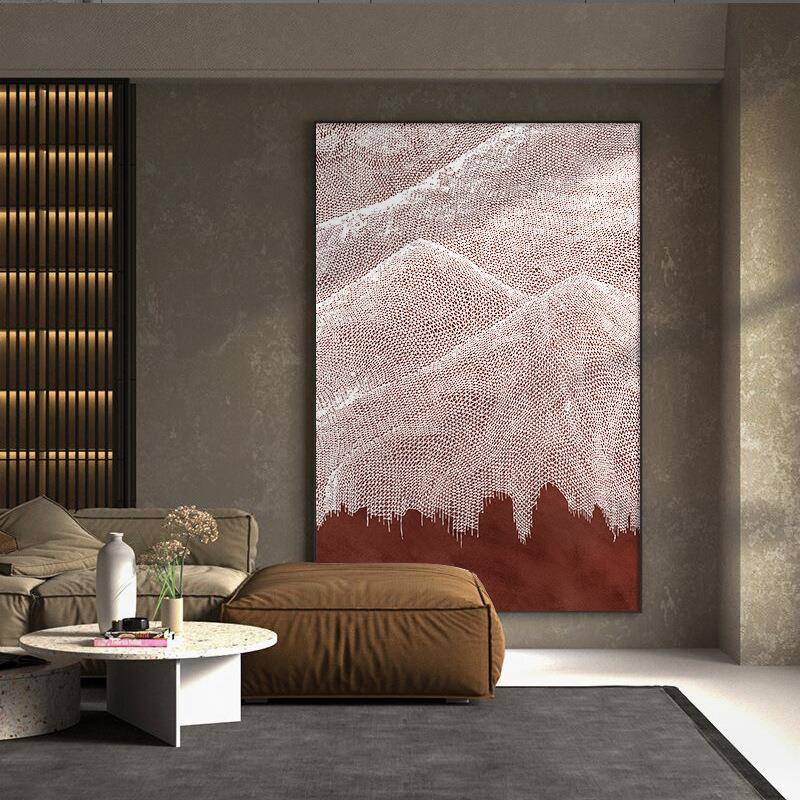 大画气高档老板桌茶背景画EXE抽象山水画艺关术玄壁新中式台客厅