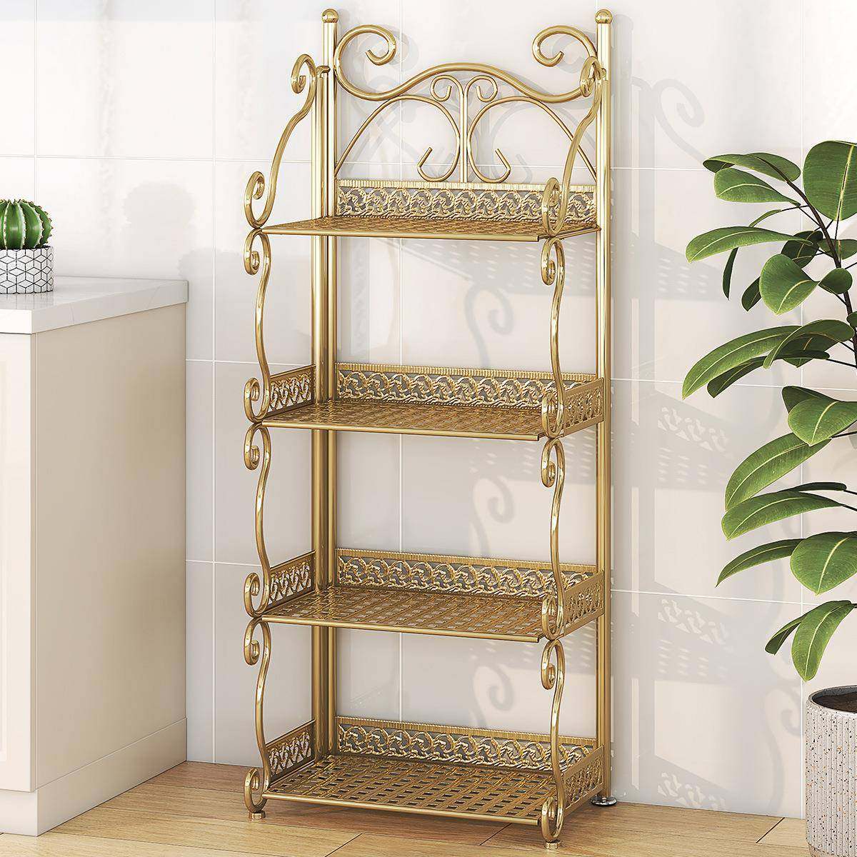 FZ673-Z67供货铁艺浴室盆多层置物落地卫生间脸K架厨房可架折叠收,收纳整理,书桌收纳置物架,淘宝优惠券,粉丝福利购,淘宝优惠卷