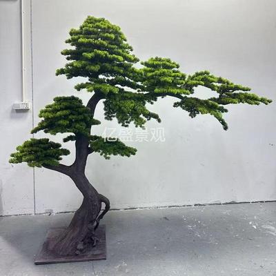 内仿真迎客松室酒店人YSJG191餐厅造塑胶杆松树造景仿生罗汉松美