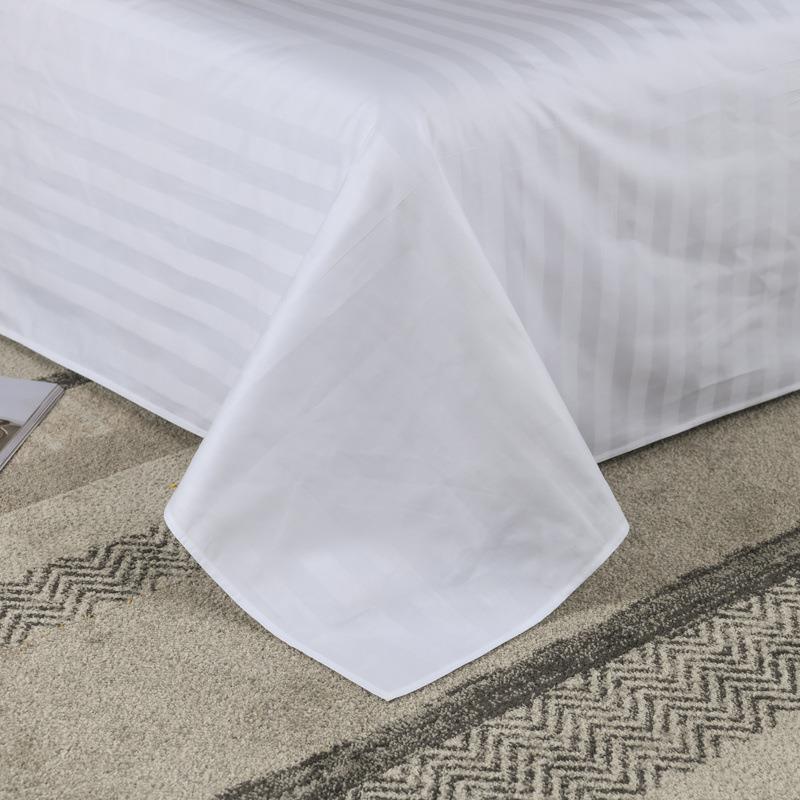 酒店风民宿馆上用见详情品四件套宾专用纯床白被色套床单三件套床