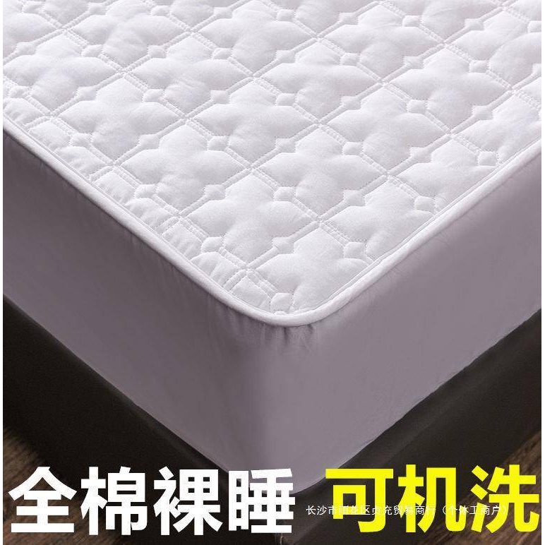 纯棉斜纹夹棉床笠单件全棉纯色席梦思床垫防滑保护套加厚防尘床罩