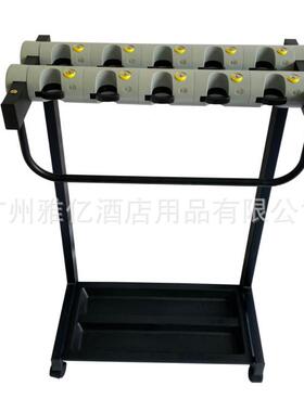 1店QFW8头带锁雨伞黑色烤漆伞放置架酒雨架专用收纳架商用12头雨