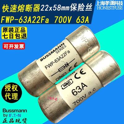 巴A士曼Eaon熔断器BUSSMANN保险FWP-100A22F700V1BFMt0022x丝58mm