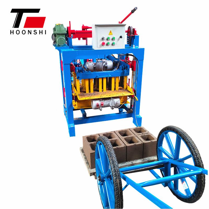 小WGG型械半动机震动水泥空心制砖机自砌4-5非洲手动免烧块制砖机