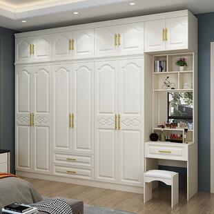 柜衣家用FYA室现代简约奶卧油柜风经济型带梳妆台边组合出租房衣