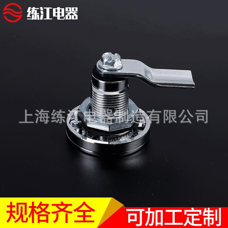 MS823箱变锁电器箱转舌平面圆形工业电柜门锁旋转式把手转舌锁