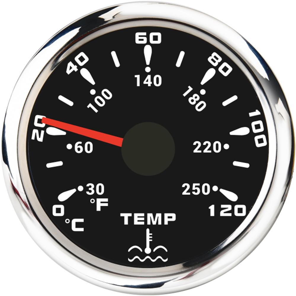 52mm指针水温表温度表七彩背光灯汽车轮船改装通用仪表