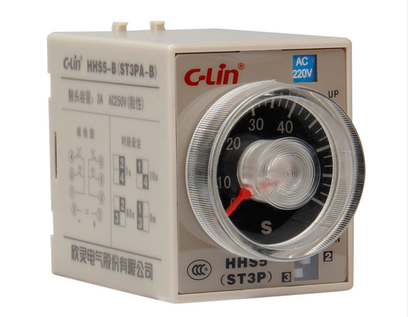 C-Lin欣灵HHS5-B(ST3P A-B) 1S/10S/60S/6M延时时间继电器JSZ3A-B