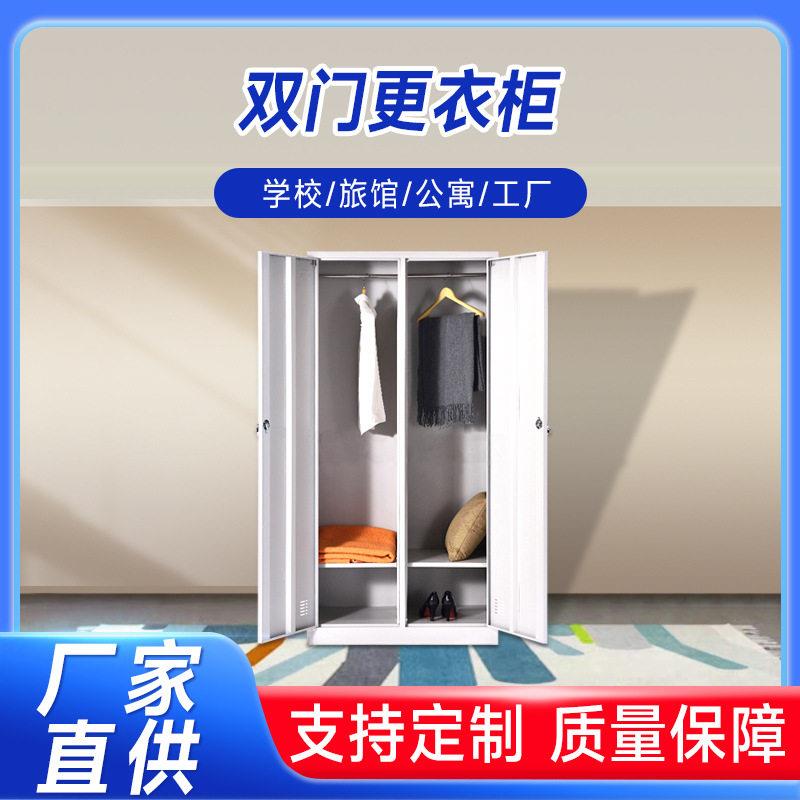 两门员工钢制更衣柜健身房泳池带锁储物柜学生宿舍收纳柜文件柜