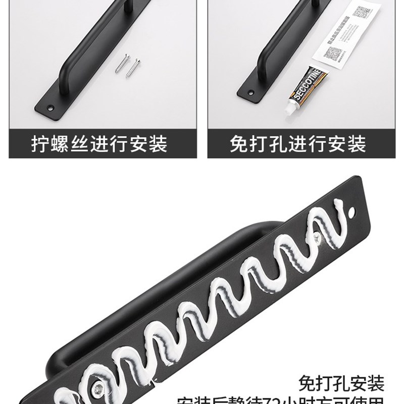 免打孔明装拉手门拉把手不锈钢推拉门木J门厨房门大门简约移门拉