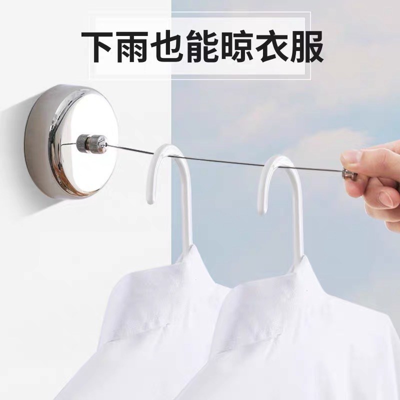 阳台晾衣b绳可升降隐形晾晒衣服绳子家用晒衣绳室内伸缩晾衣架厂