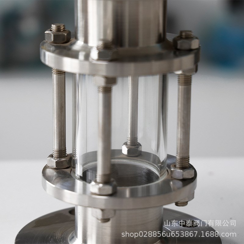 304不锈钢法兰视盅食品级不锈钢管道视K镜直通观察仪玻璃视盅厂家