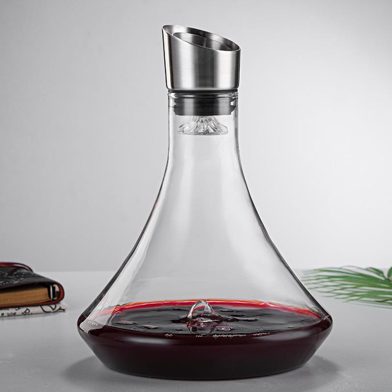 高硼硅新品透明玻璃醒酒器红酒分酒器雪山造型毫升红酒醒酒器