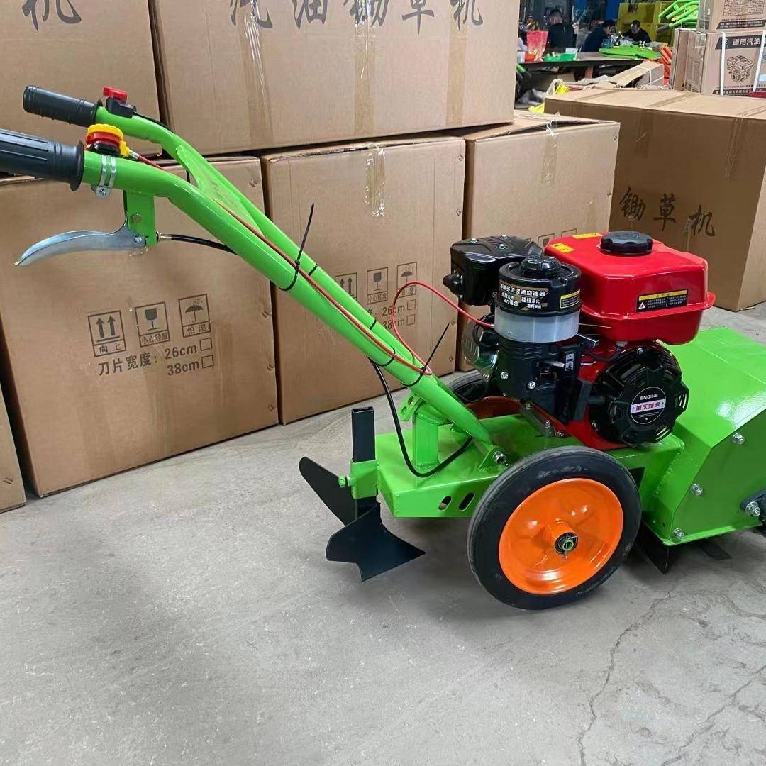 山东厂家多用途小型汽油除草机农用手推式锄草机旱地开沟微耕机器