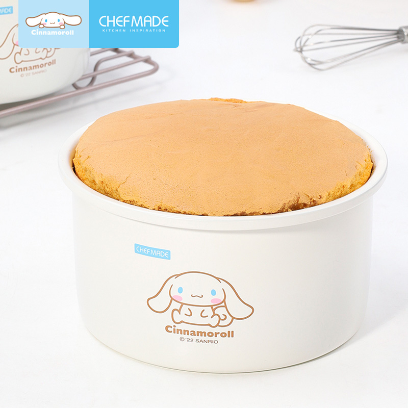 chefmade玉桂狗6寸戚风模加高活底蛋糕胚家用烤箱用烘焙模具不沾
