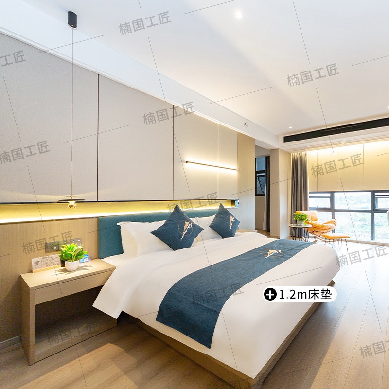 云朵酒店家具标间全套屏宾馆床箱床定制民宿公S寓样板间翻新改造