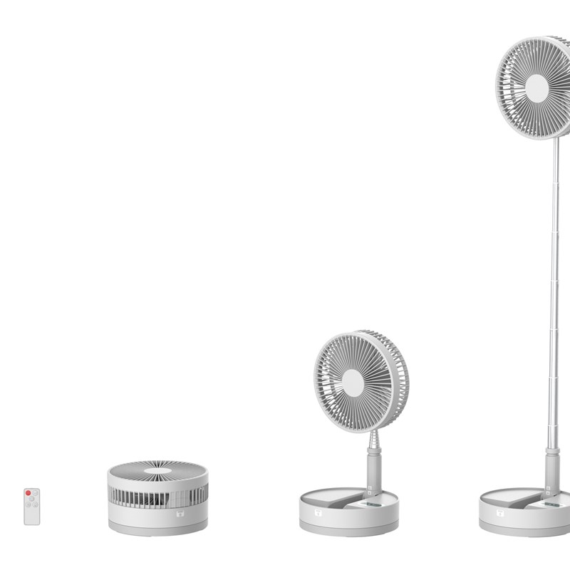 新款便携式折叠充电风扇USB伸缩落地桌面J办公室风扇定时可遥控P1