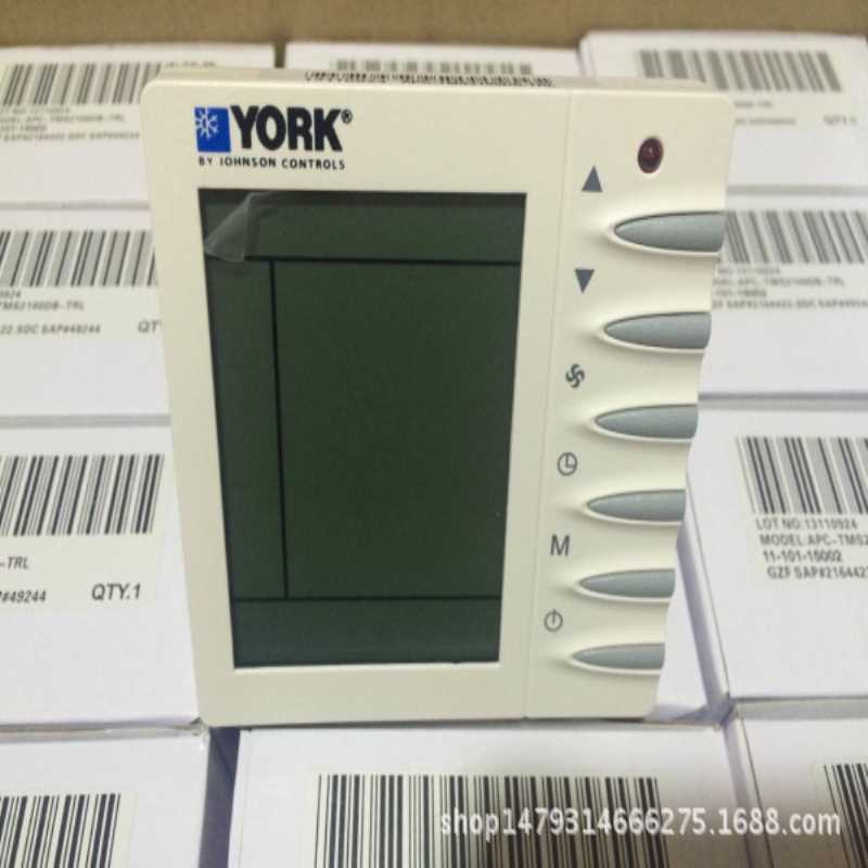 约克YORK温控面板APC-TMS2000DA液晶温控 中央空调用风盘三速开关