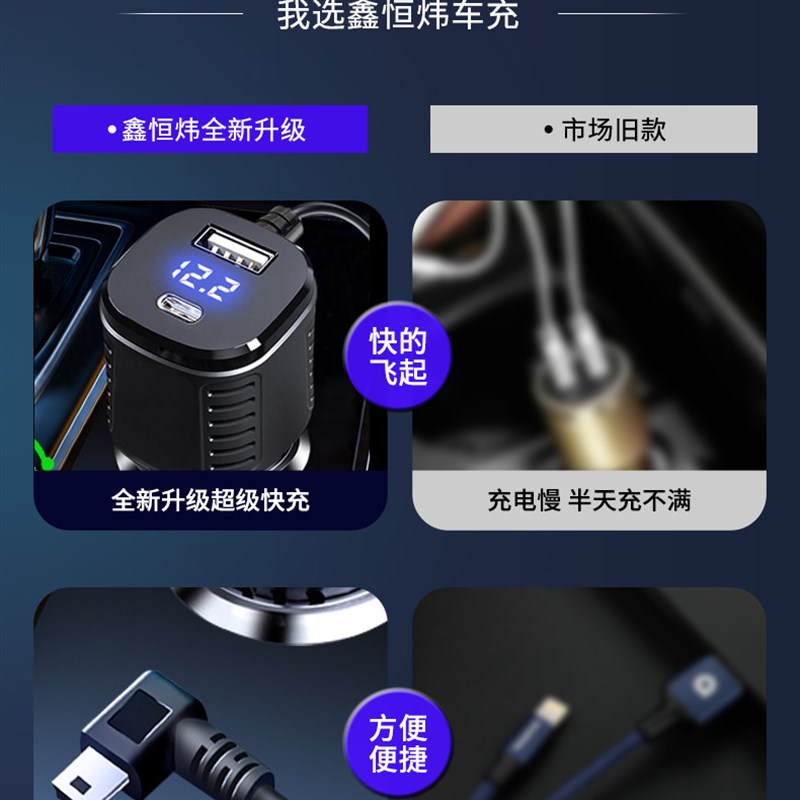 行车记录仪电源线kusb接口车充线通用汽车载配件车载导航超级快充