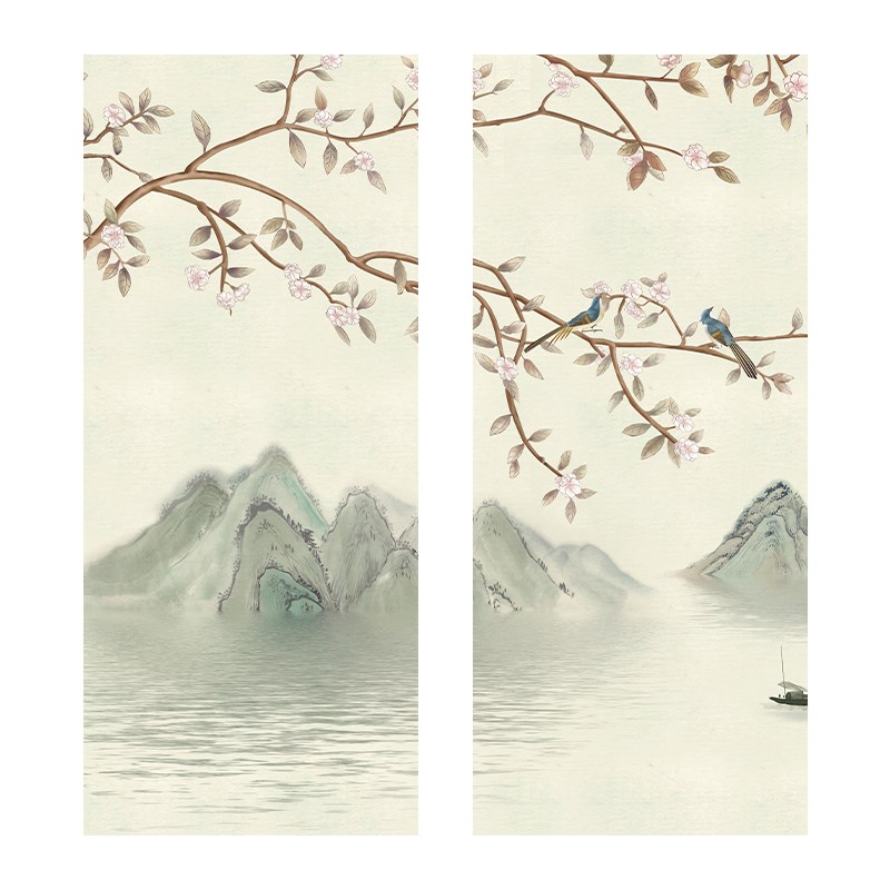 中式大衣柜门贴i纸橱柜门改造翻新推拉门装饰贴画遮丑防水自粘墙