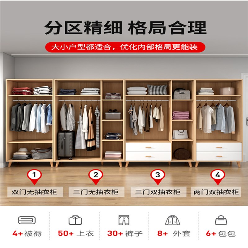 铝合金卧室衣柜铝原木衣柜榻榻米衣帽间铝制蜂窝板平开.门焊接板