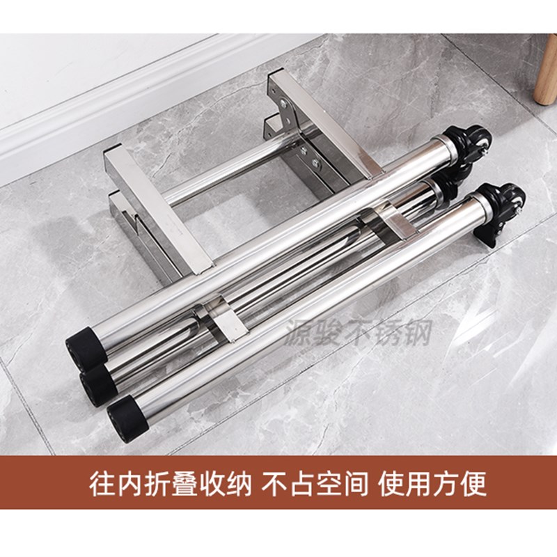 可移动不锈钢汤桶架子商用保温桶架奶茶桶开水桶底座带滑轮蒸笼架