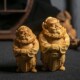 天师钟馗匠心志手把件随身小叶黄杨木雕武财神男士 手工艺品文玩