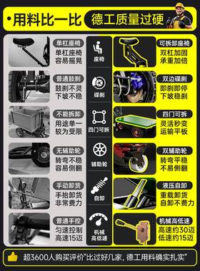 工地砂电动灰斗车手推搬运建筑工程三拉砖浆水泥自车卸翻斗GZX轮