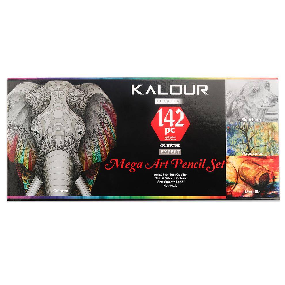 厂家新品1YW-1424件纸盒绘画套装彩色铅铅笔素描工具美术笔绘2图