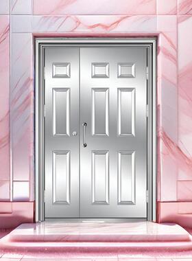 入户栅栏门控门门小GRO区防盗门铁楼门不锈钢门新中式电入户宇门