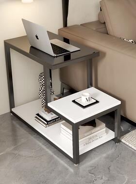 沙发边几UTQ动角几简约小桌迷你轻奢钢化玻璃移茶子几客架厅置物