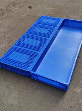 PP塑周转箱EU41418料储物箱410*40*1cmVTO运输箱水产养殖8箱EU物