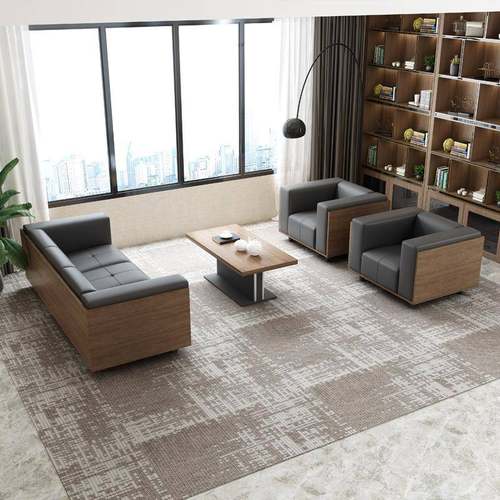 西皮办公HKS室沙办发简约茶几组合装三人套单人洽谈区会客公家具