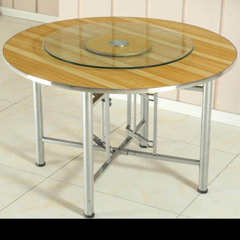 大圆桌餐面板可带玻璃转用盘61208891折叠桌架桌食吃堂饭桌乡村家