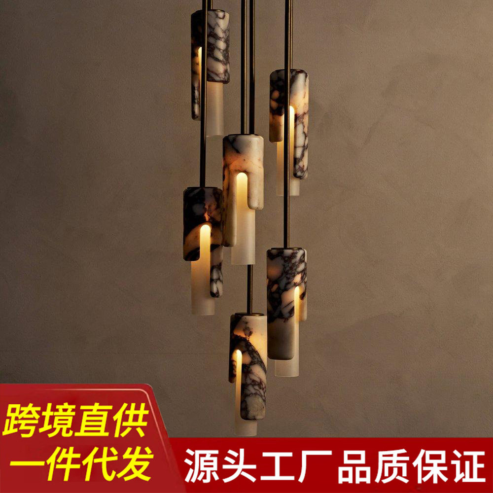 复古法式轻奢大理石餐厅吊灯
