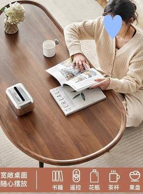 轻芒户奢椭创圆形果茶几小桌子简易个性现代客厅家用小型意AXA茶