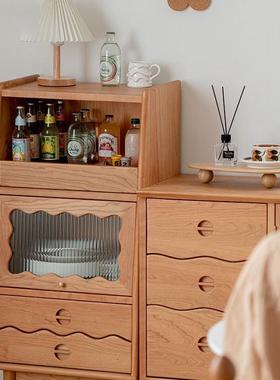 日型式IPU简约厅边柜用家厨房收纳储物酒柜小户书柜客厅落地餐边