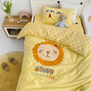 A类棉花数码台板全印儿套件幼儿园被QXO子三件童套午睡六件套被子