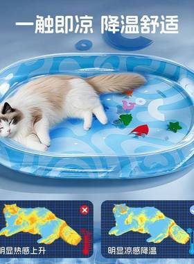 物垫凉垫猫咪拍拍水夏季降温水床带狗配件冰窝狗EDW充气注宠水冰