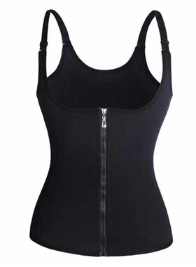 拉链式女士美体收腹宫廷束身衣 氯丁橡胶3层贴布排汗背心塑身衣