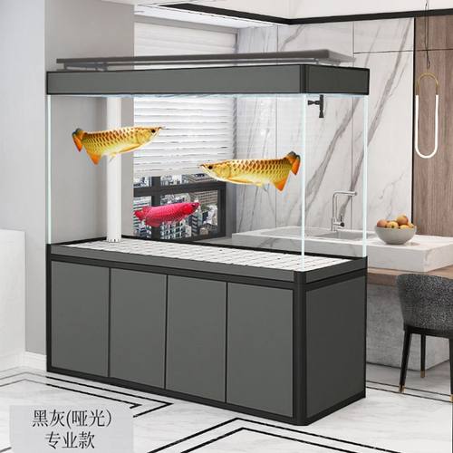 新款超白玻璃客厅大型家用龙鱼缸底滤屏风隔断水族箱2025落地一体