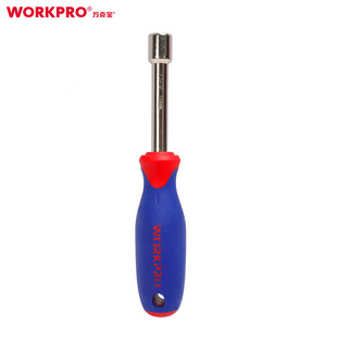 万克宝(WORKPRO)双色柄套筒螺丝批5×100mm螺丝刀手动套筒起子