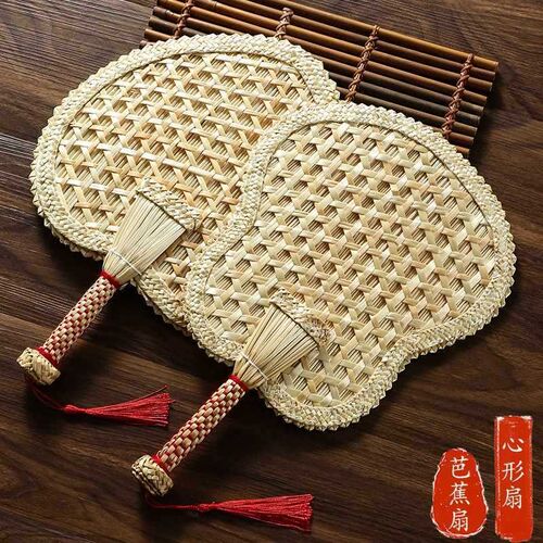 扇子夏天大蒲扇老式手工编织耐用家用手摇麦秆草芭蕉扇凉葵扇古风