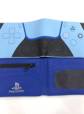 Playstation游戏手柄钱包 男士钱包 学生灰色短款双折男士零钱包