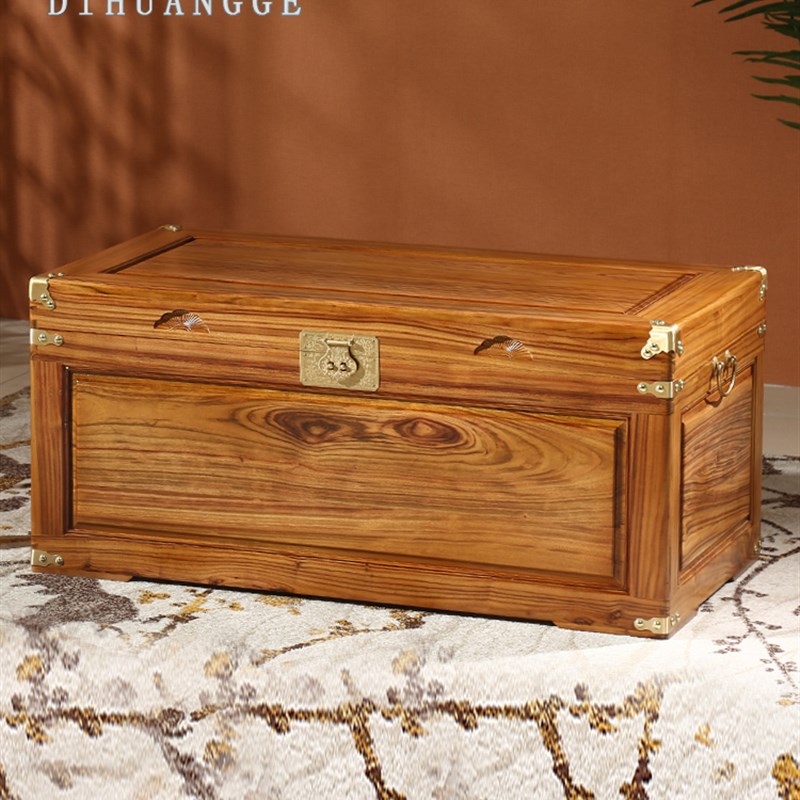 百年老樟木箱子仿古红樟木箱婚嫁结婚箱储物收纳箱字画箱收藏木箱