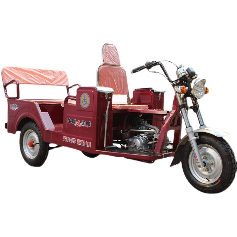 新款客斗双排110自离合燃油老年人残疾人代步客运载货三轮摩托车