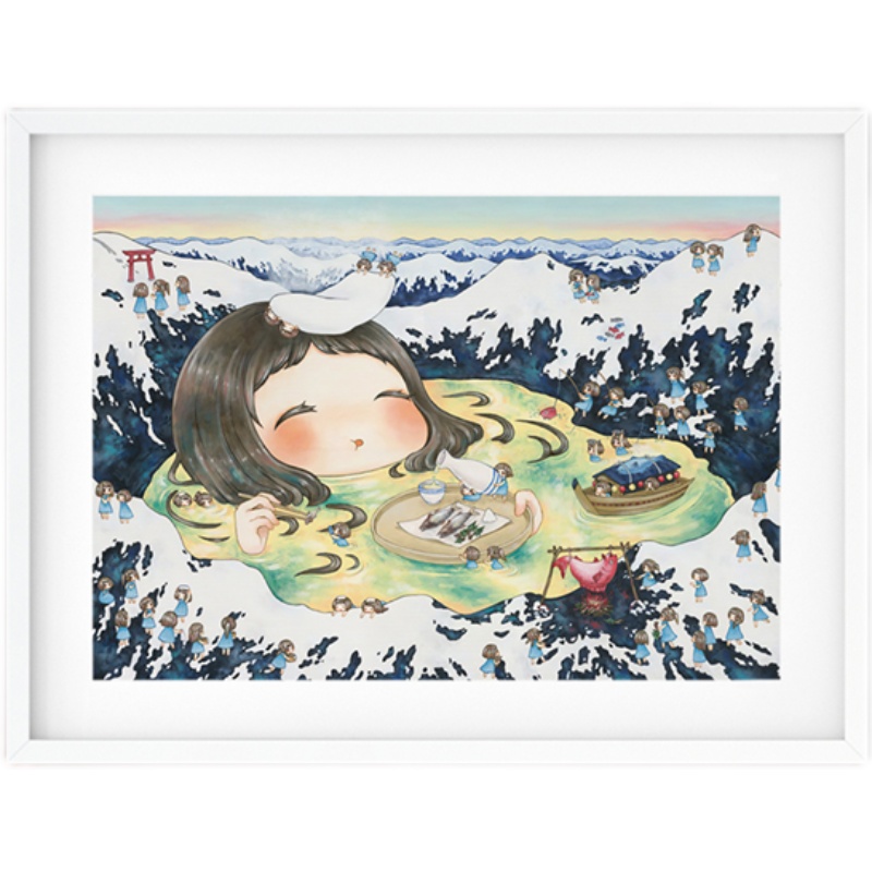 金田凉子版画 王源同款 潮流艺术画大幅装饰画客厅背景墙挂画