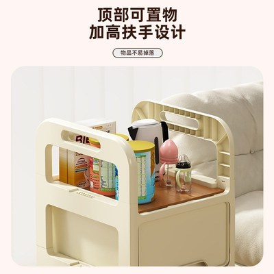 书桌底下置物架放置书包带轮家用落地书架学生宿舍移动收纳柜