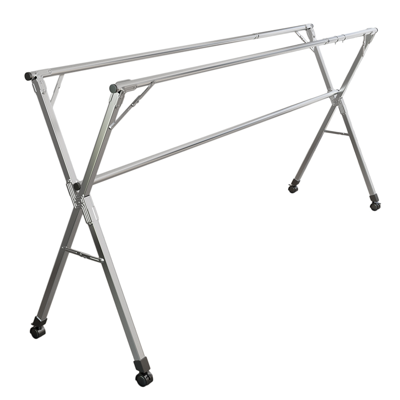 晾衣架落地折叠室内家用阳台室外不锈钢卧室凉伸缩式杆晒被子神器